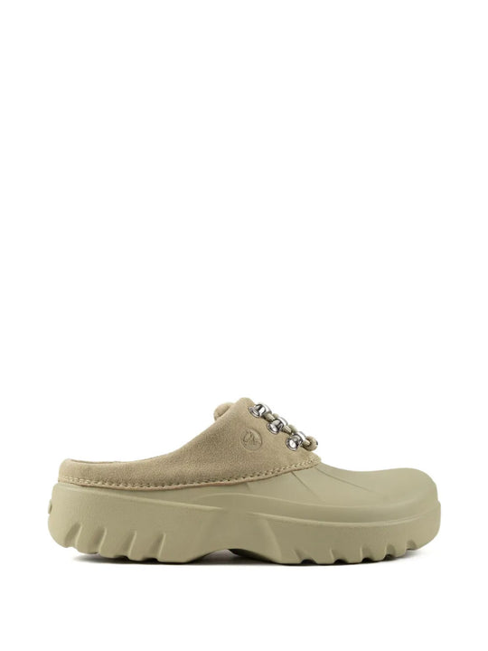 Green shoes, side view