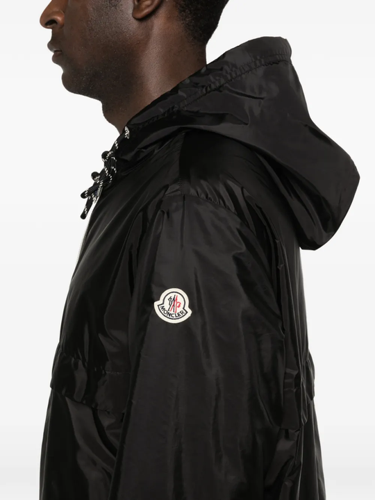 Close up of jackets-coats, showing texture of the polymide fabric