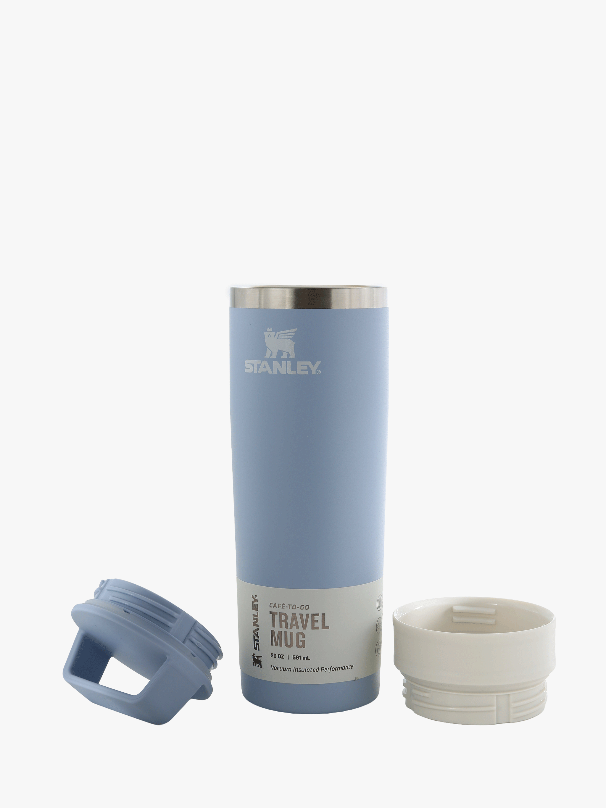Blue product, front view