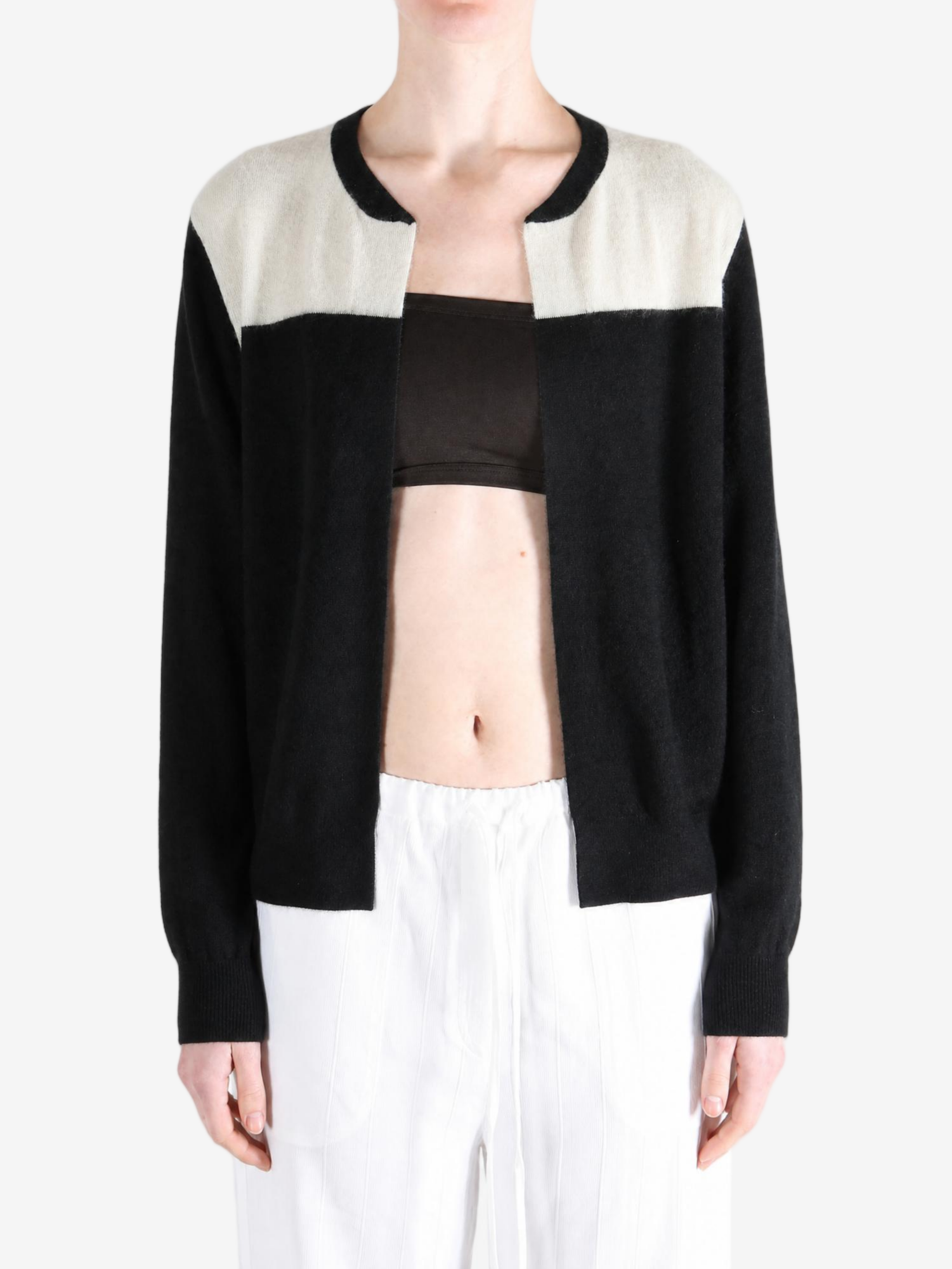 Black hoodie, full body view