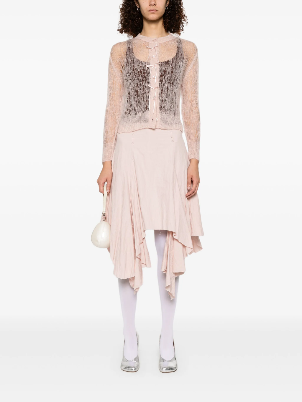 SIMONE ROCHA - Cropped Long Sleeve Cardigan w/ Bow