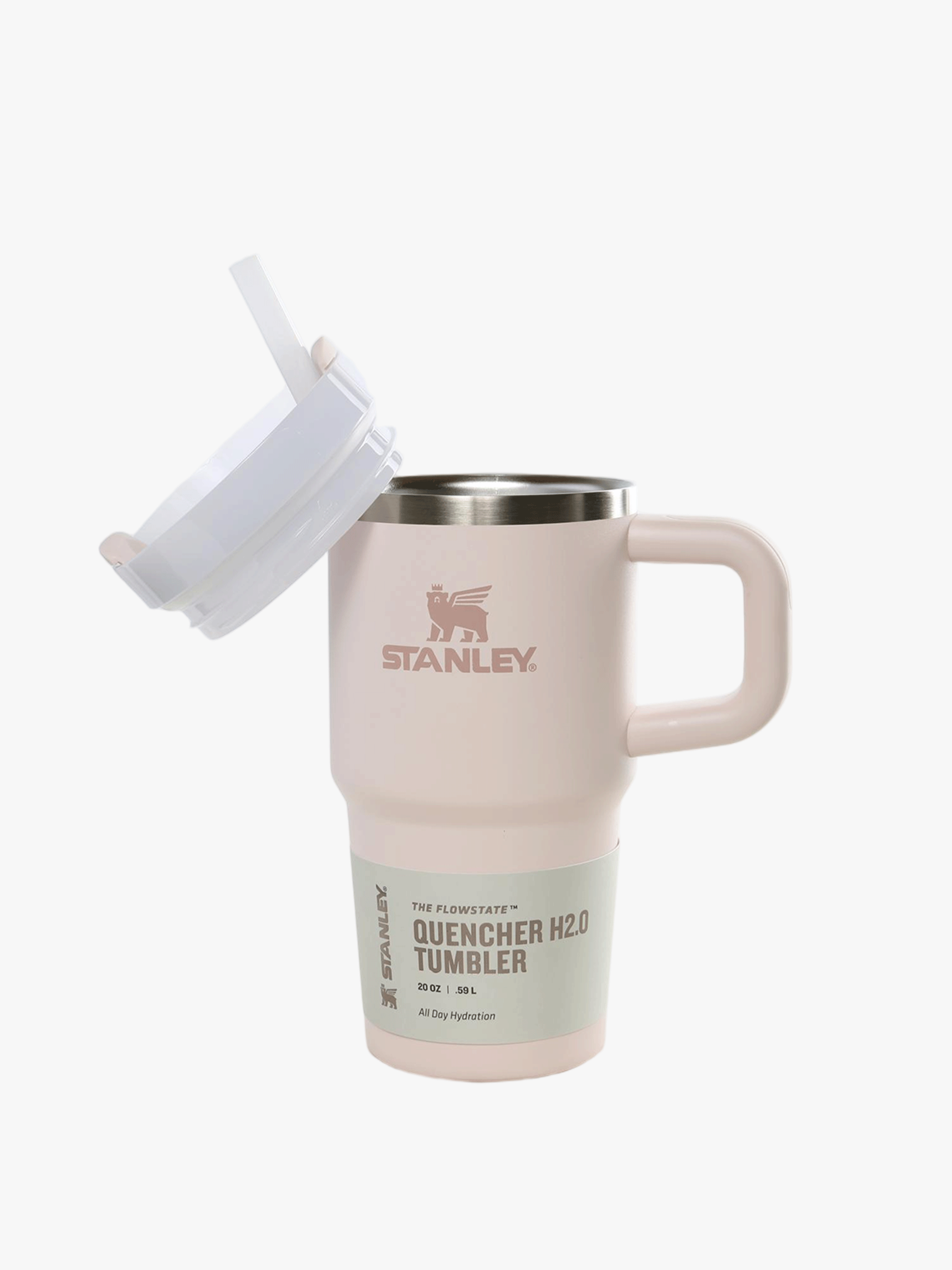 Pink tumbler, front view