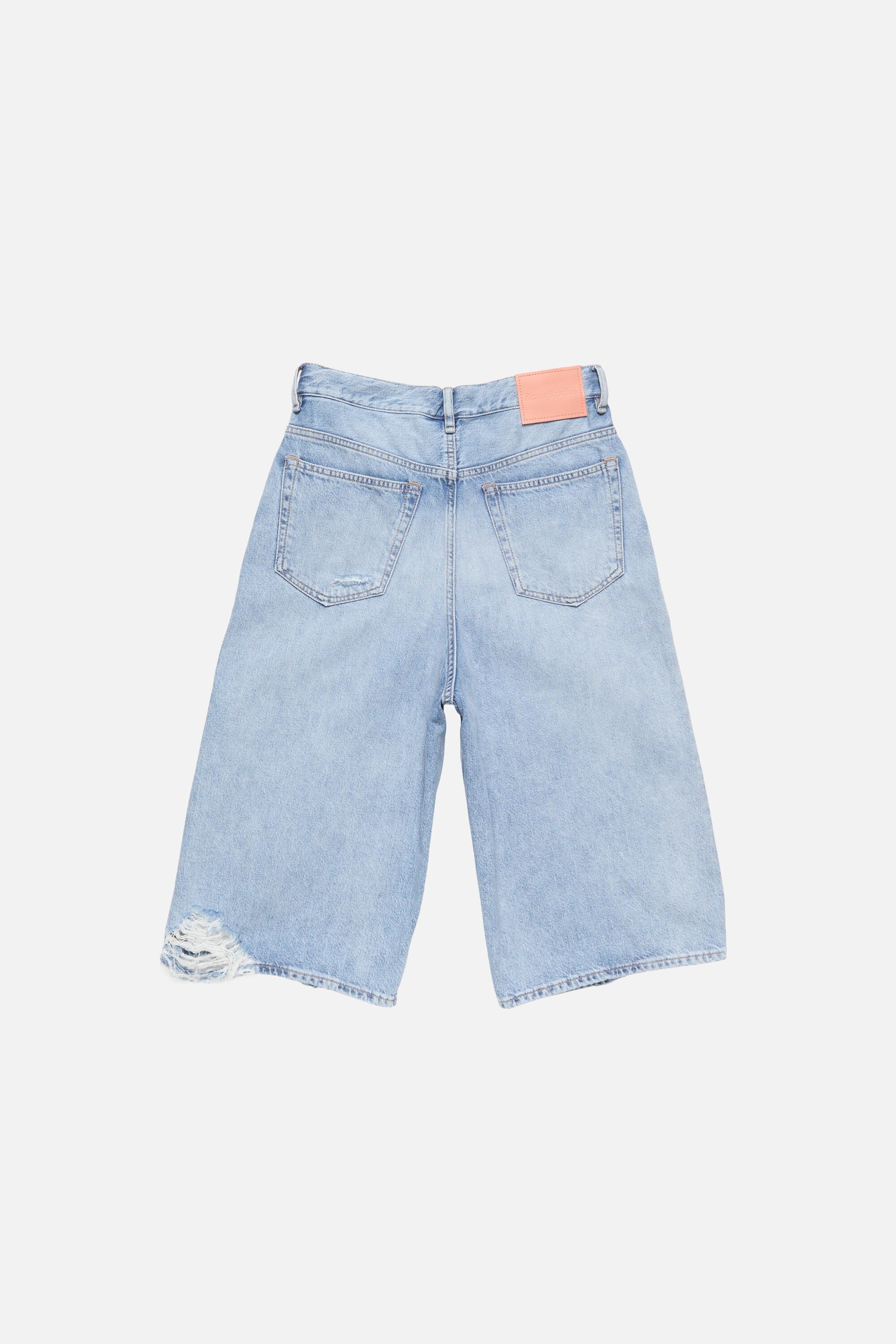 Blue shorts, front view