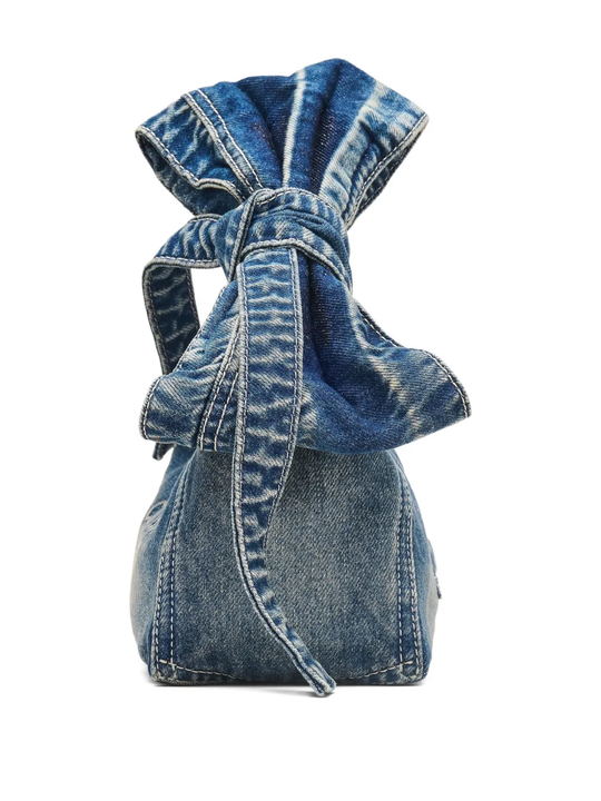 Blue bags, side view