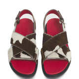 Brown sandals, front view