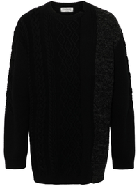 YOHJI YAMAMOTO POUR HOMME - Men Wool Round Neck Sweater