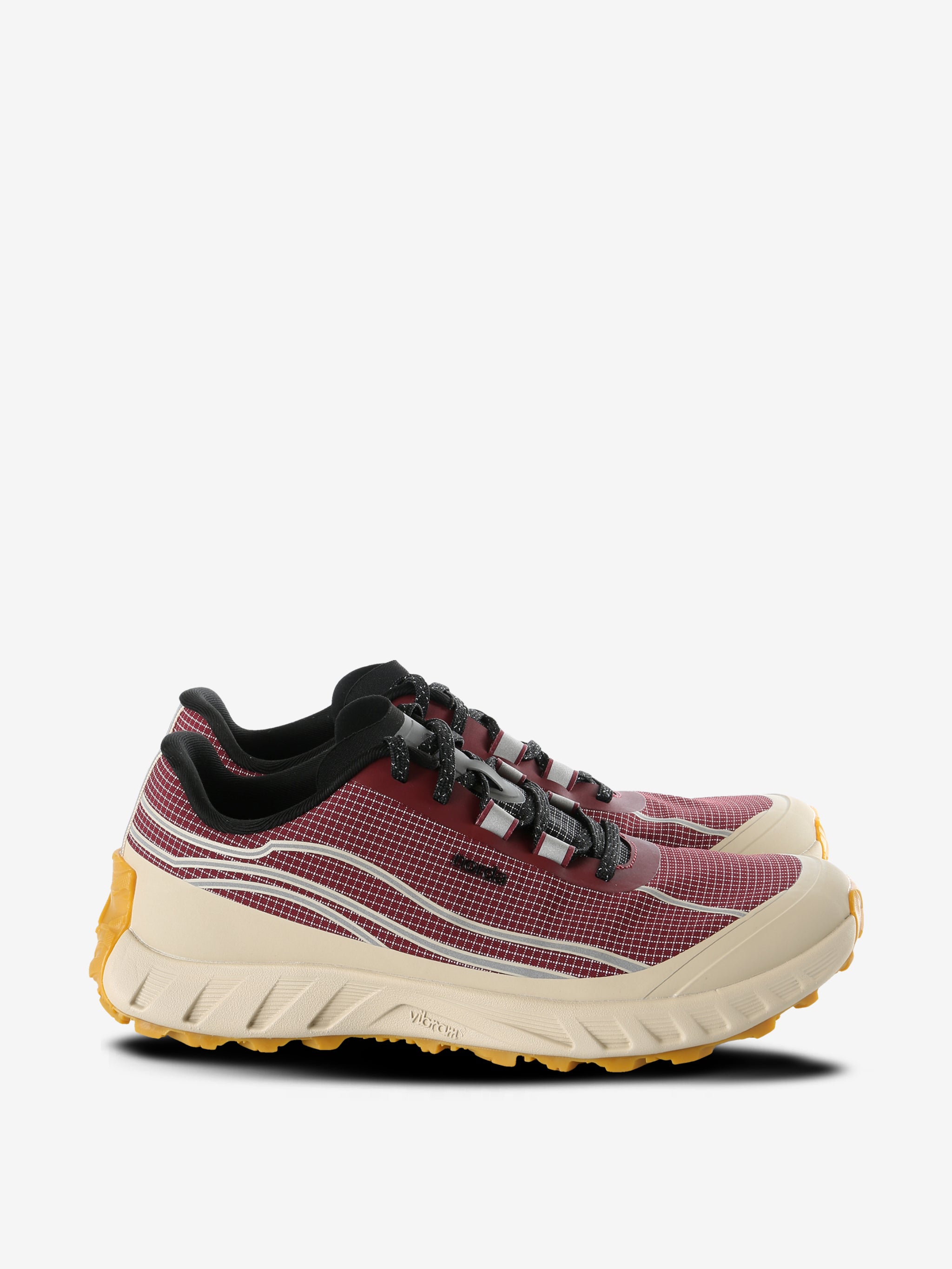 Red sneakers, front view