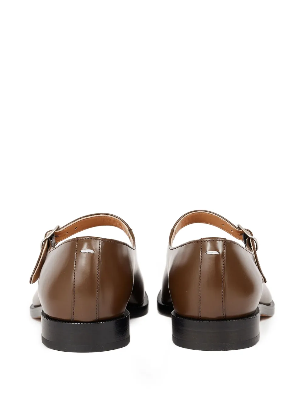 Brown shoes, back view