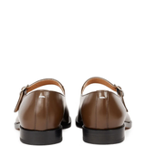 Brown shoes, back view