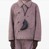 Brown accessories, full body view