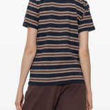 Navy top worn by a person, showing the top fit