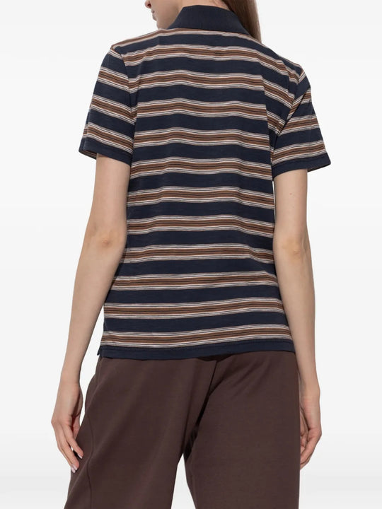 Navy top worn by a person, showing the top fit