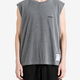 Grey t-shirt worn by a person, showing the t-shirt fit