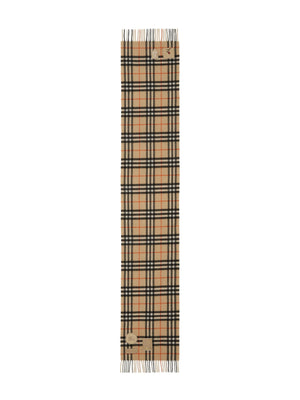 BURBERRY - Unisex 168X30 Appled Badges Medium Check Scarf