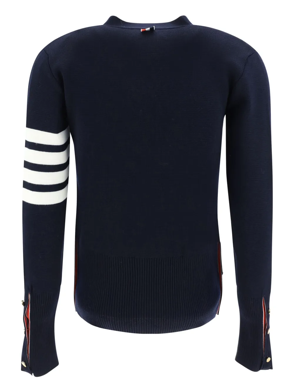 Navy knitwear, back view