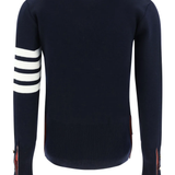 Navy knitwear, back view