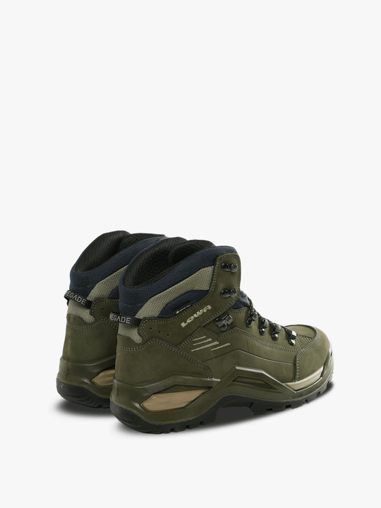 Green sneakers, back view