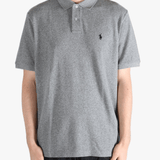 Grey t-shirt worn by a person, showing the t-shirt's fit