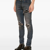 Grey jeans, full body view