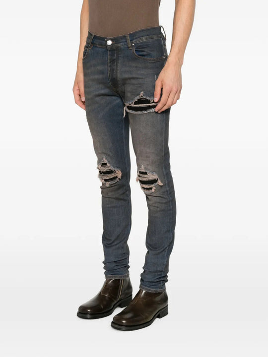 Grey jeans, full body view