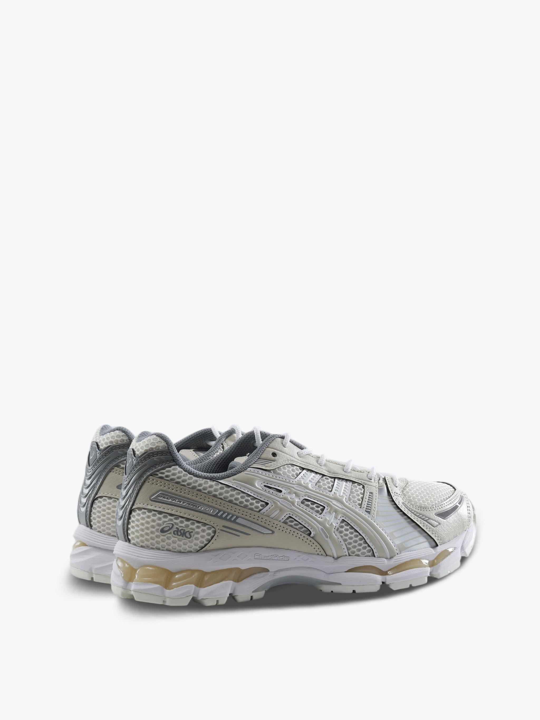 Tan shoes, side view