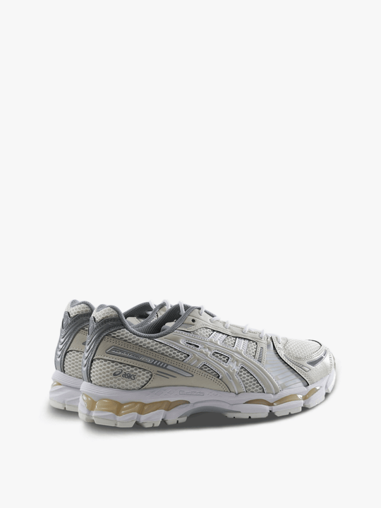 Tan shoes, side view