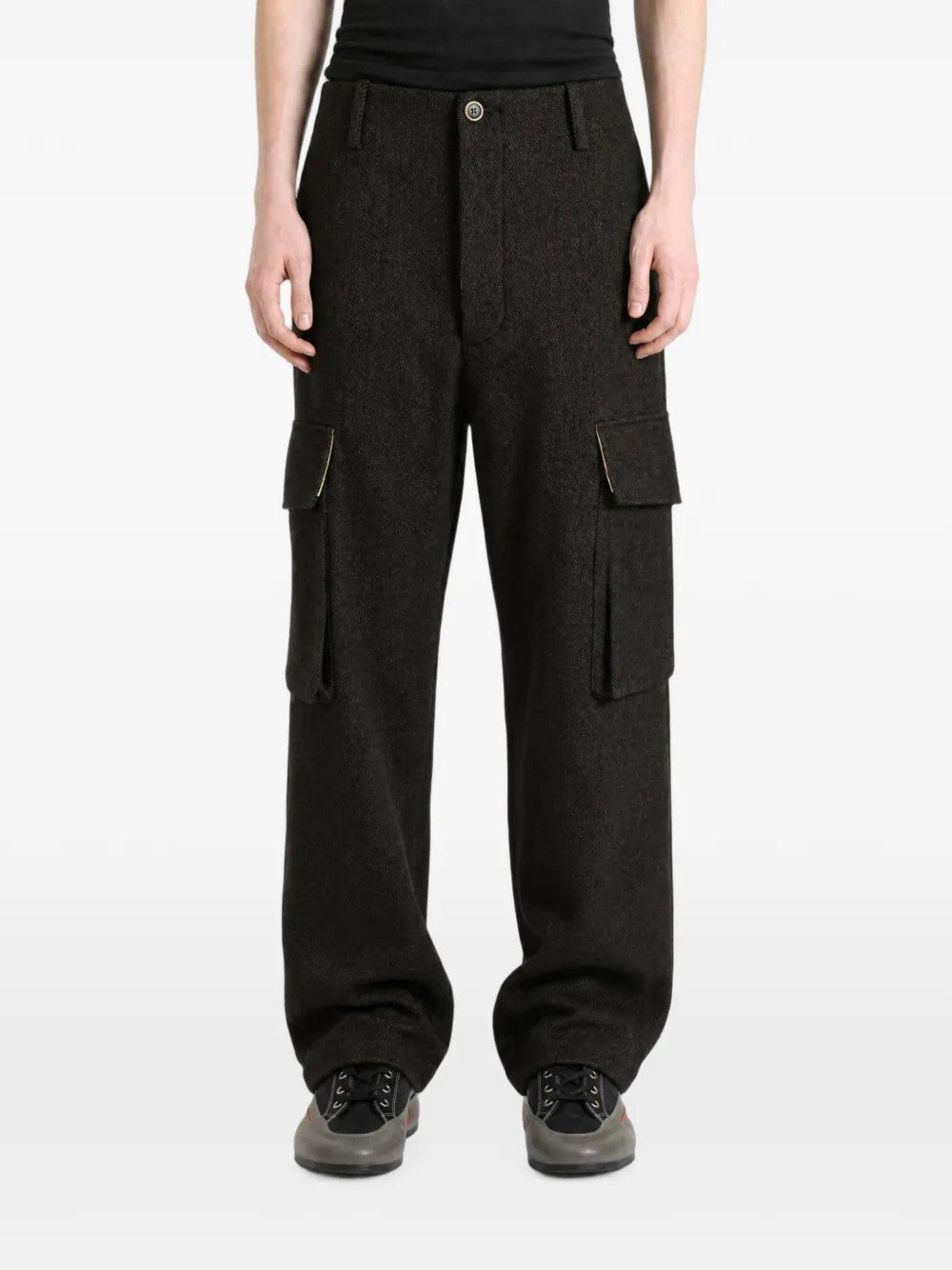 Black pants, full body view