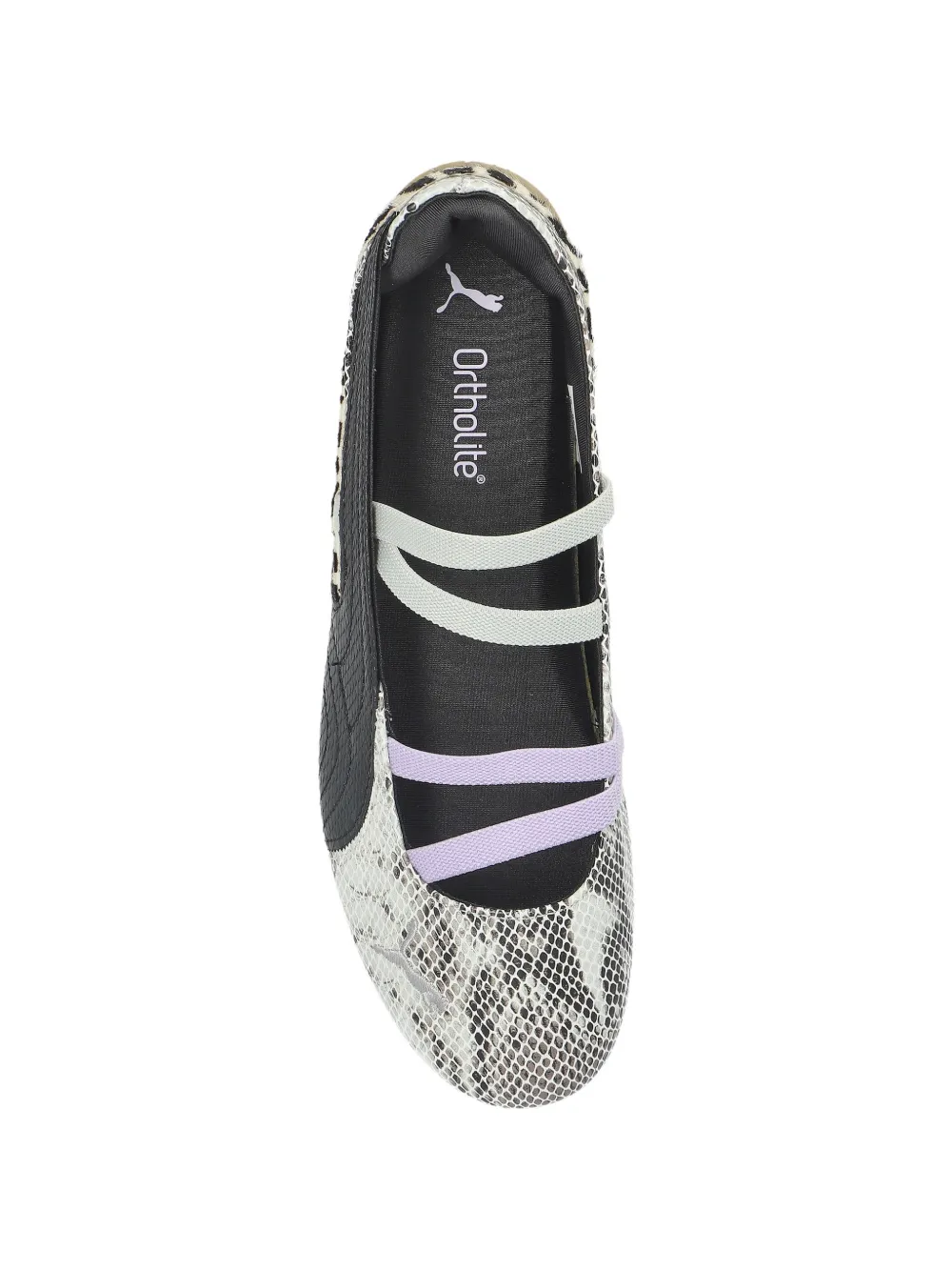 Black sneaker, top view
