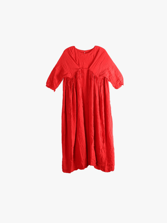 Red dress, front view