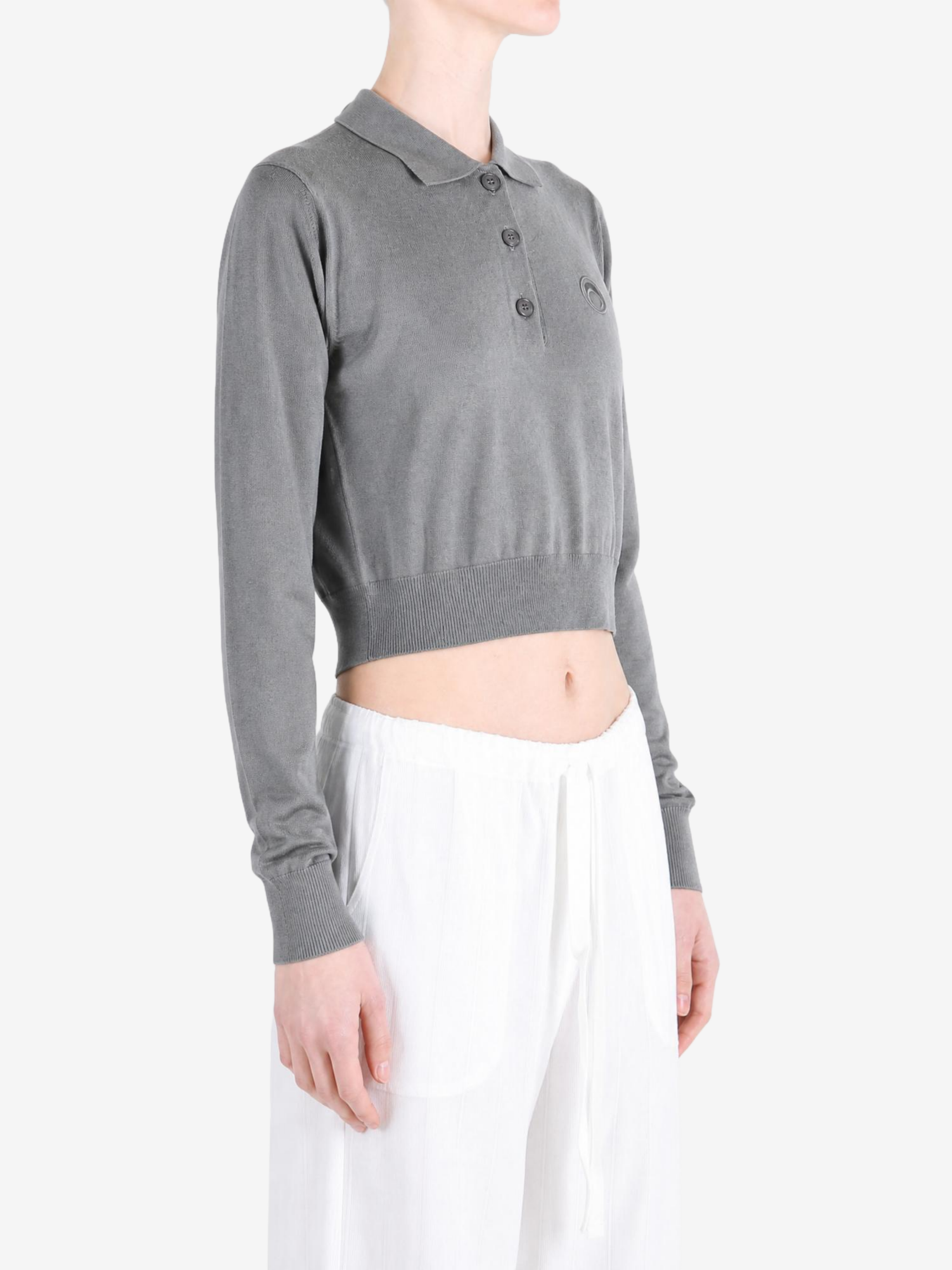 Grey t-shirt worn by a person, showing the t-shirt fit