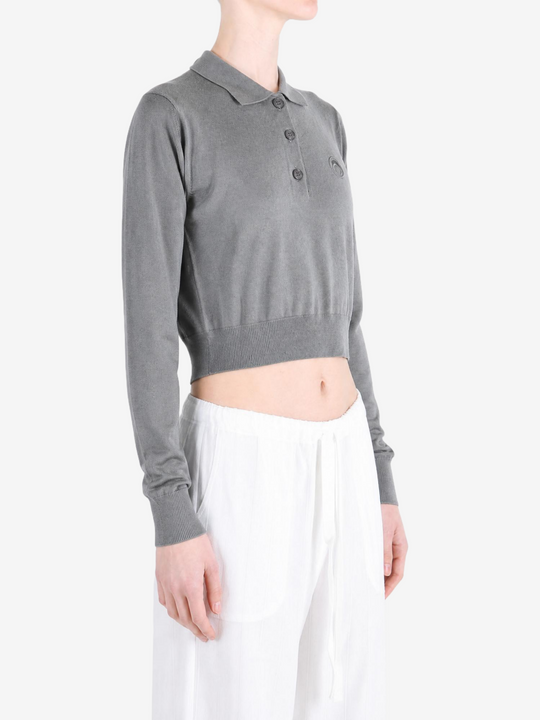 Grey t-shirt worn by a person, showing the t-shirt fit