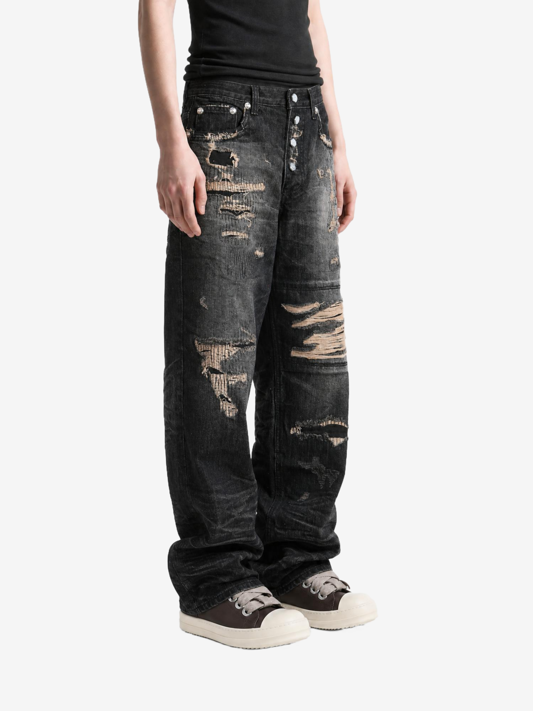 Black pants, full body view