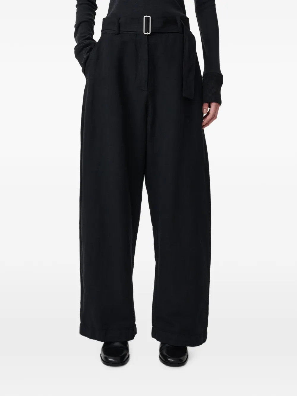Black pants, full body view