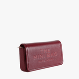 Burgundy bag, front view