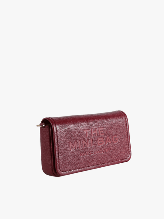 Burgundy bag, front view