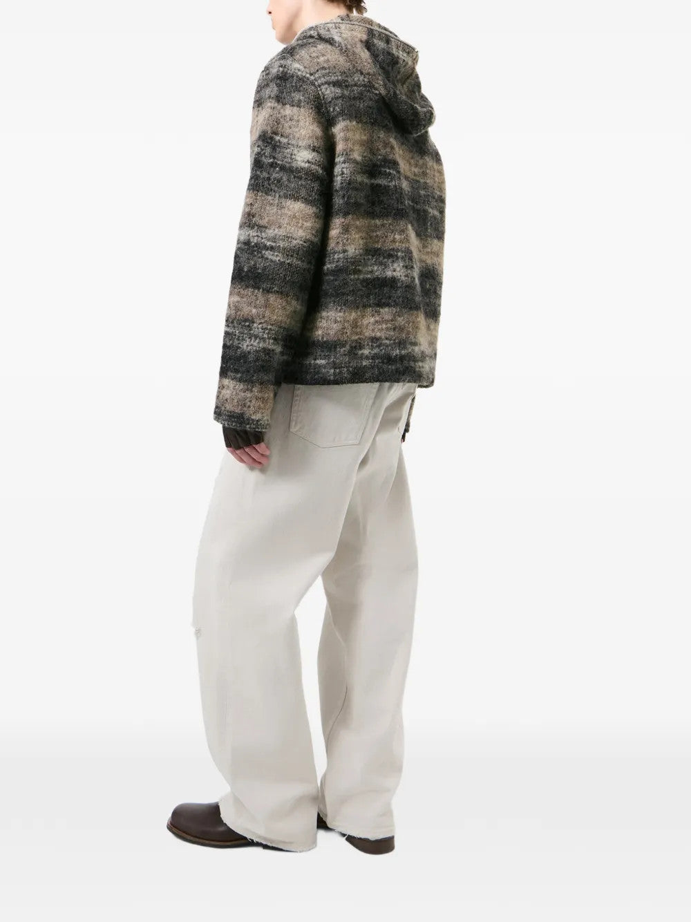 Grey hoodie, full body view
