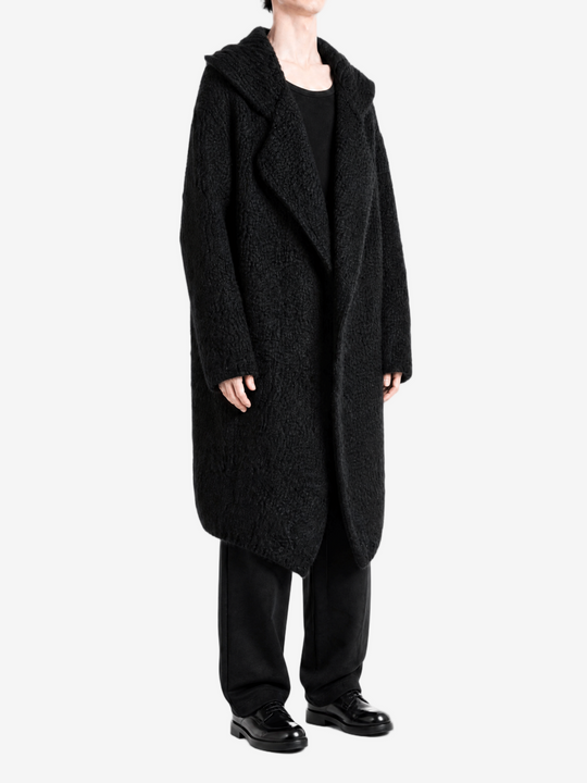 Black knitwear, full body view