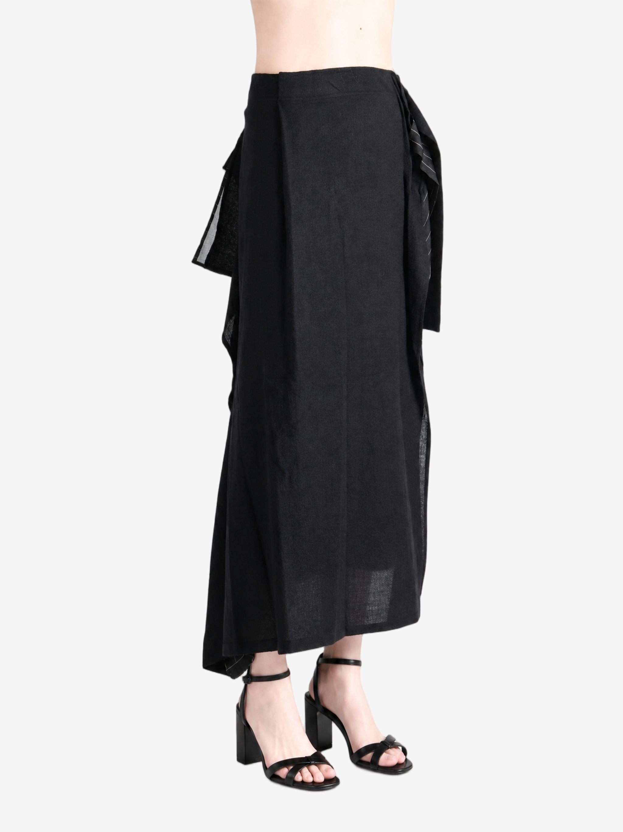 Black skirt, full body view