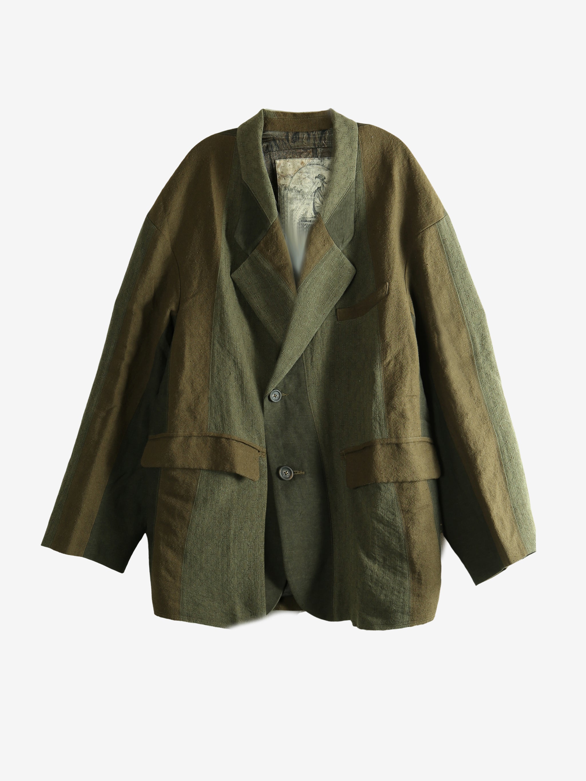 Green blazer, front view