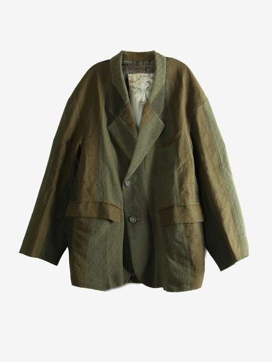 Green blazer, front view