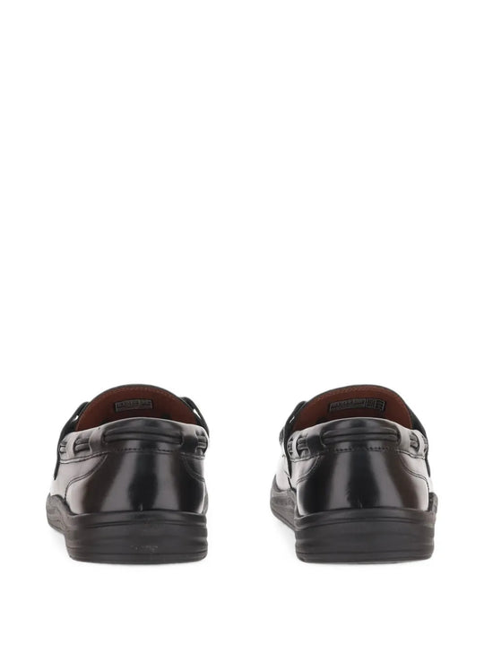 Black shoes, back view