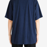 Navy t-shirt, full body view