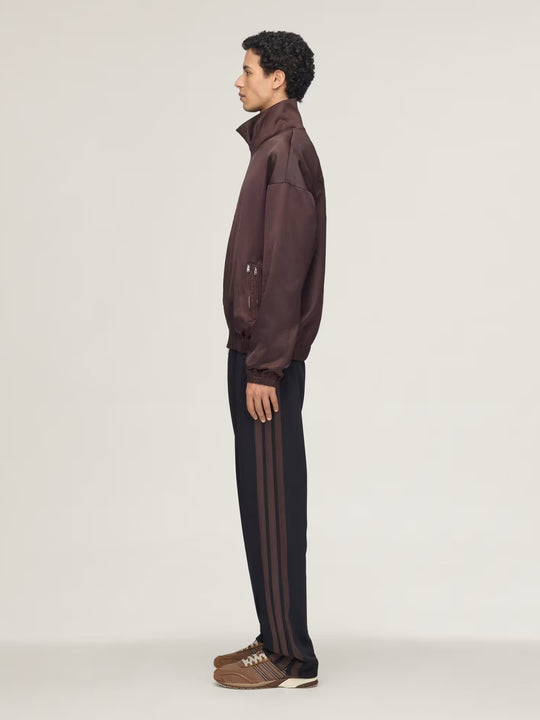Navy pants, full body view