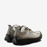 Tan sneakers, back view