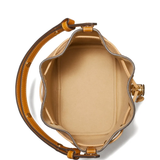 tan bag, inside view