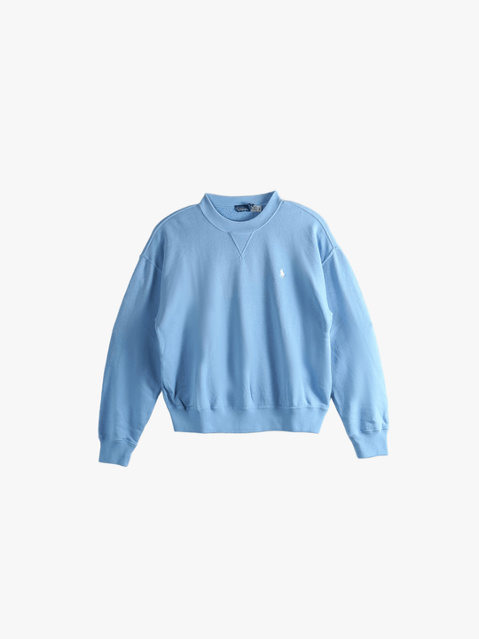 Blue sweatshirt, front view