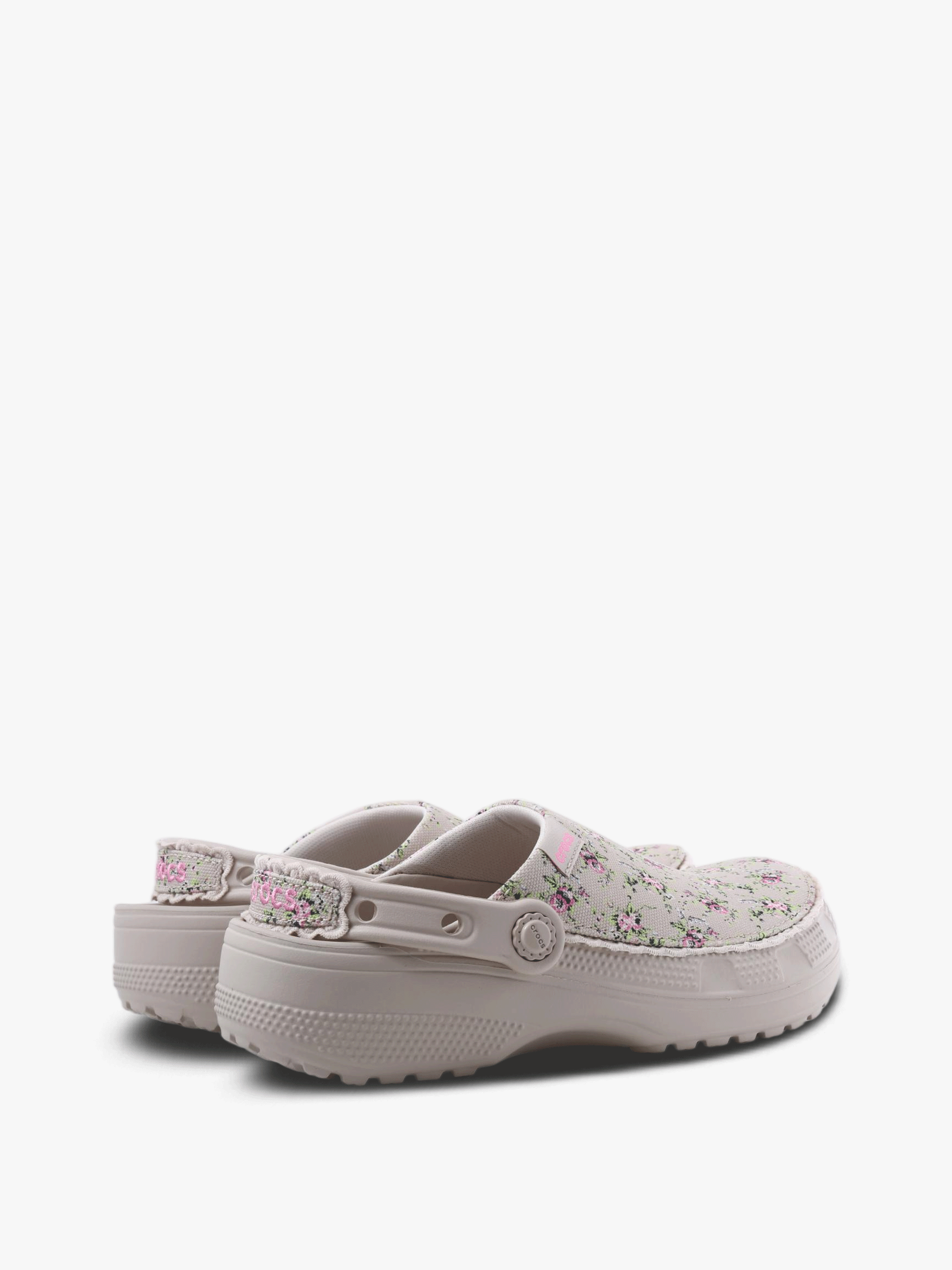 Tan shoes, back view