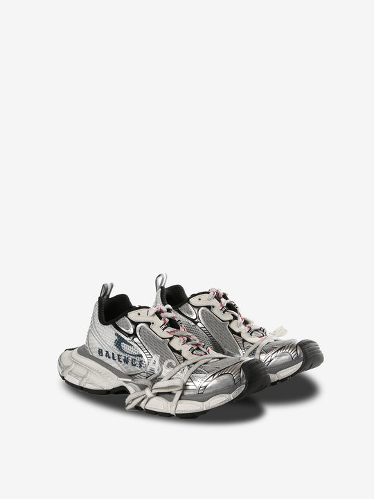 Grey sneakers, side view