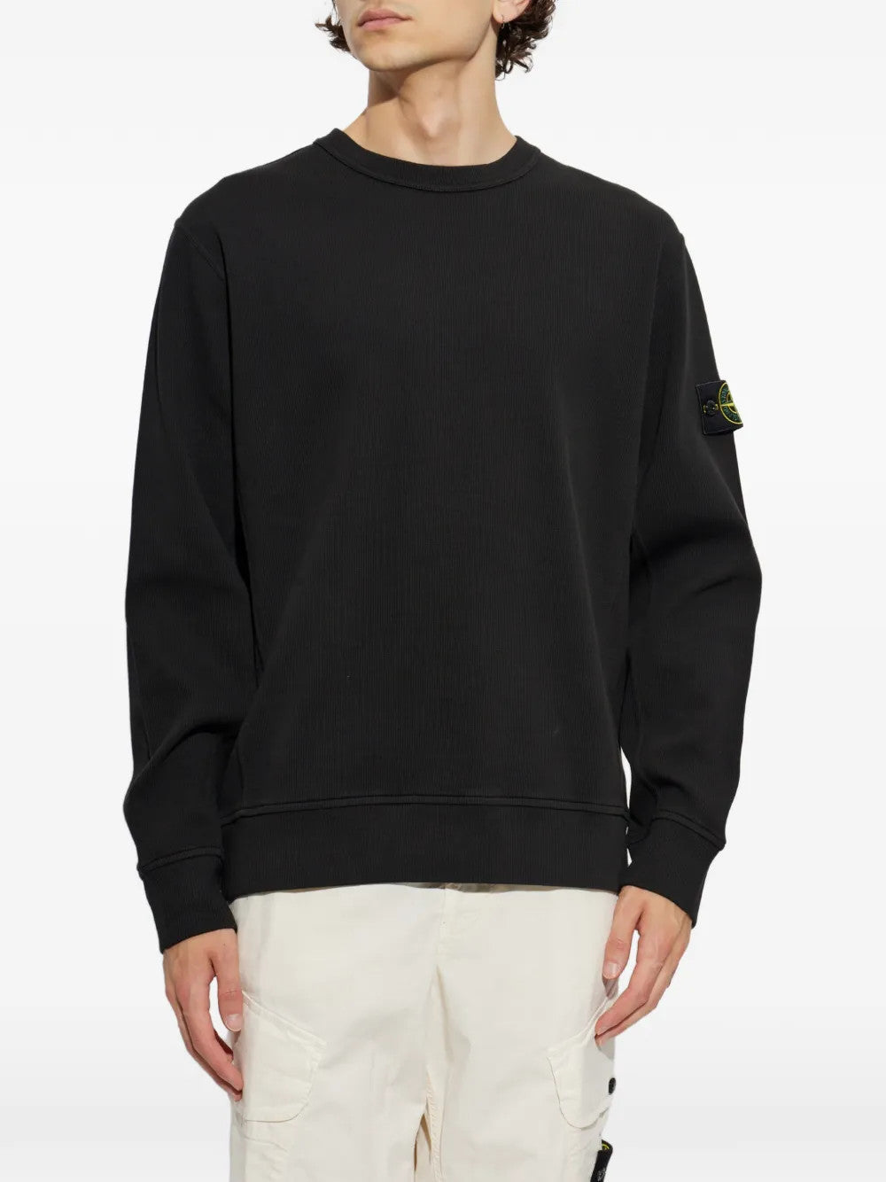 Black hoodie, full body view