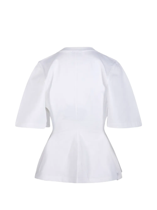 White t-shirt, back view